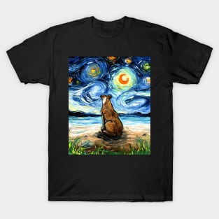 Beach Nights - Brown Pitbull T-Shirt